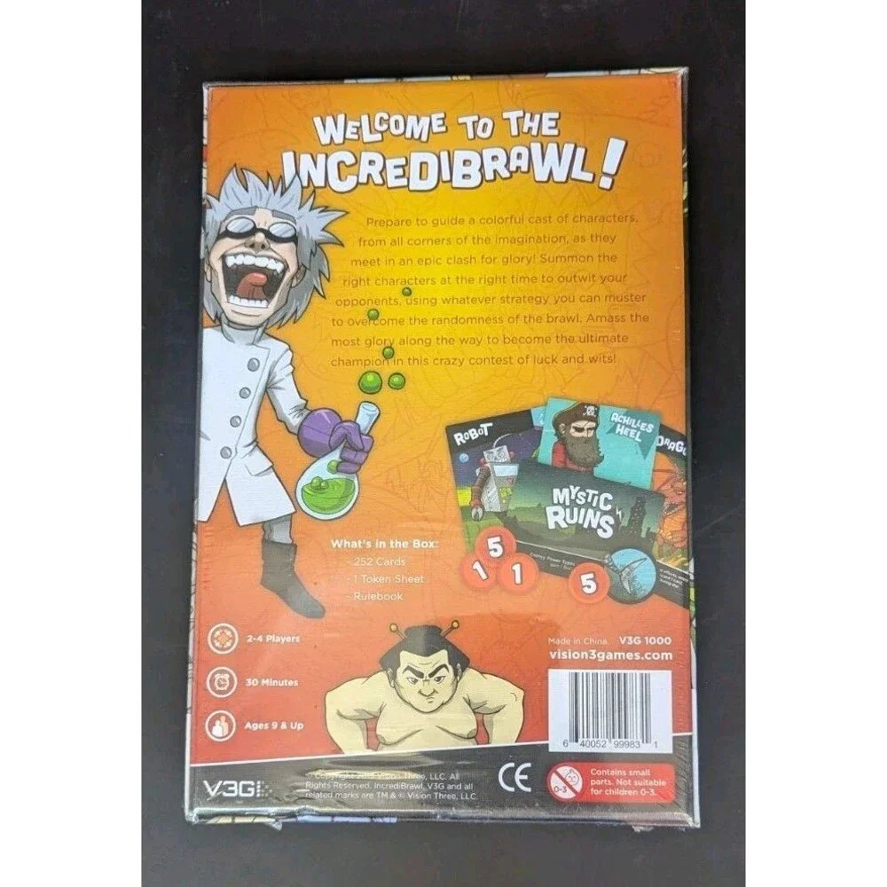 Incredibrawl A Chaotic Casual Card Game V3G Vision Three Games - Sealed New